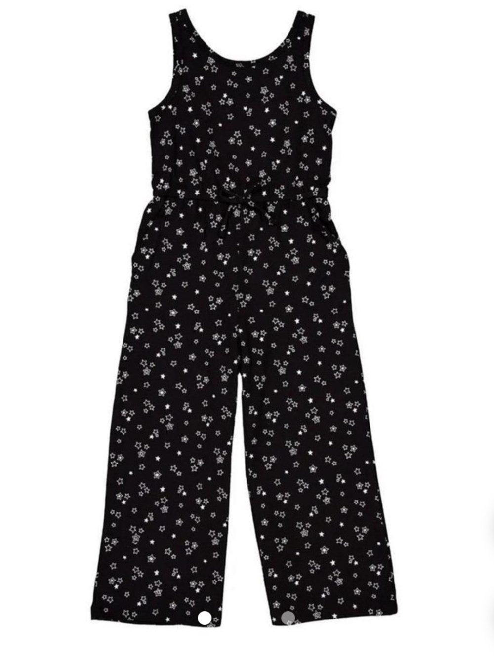 NWT Girl’s Wonder Nation Black Star Sleeveless Jumpsuit Sz M (7/8)